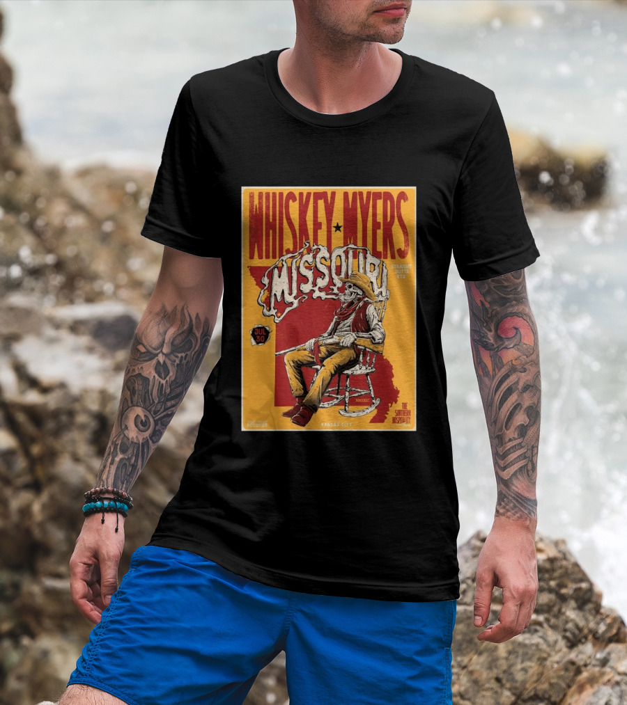 Whiskey Myers Missouri Tour 2026 Kansas City Morton Amphitheater July 30 Straight Outta ETX T-Shirt