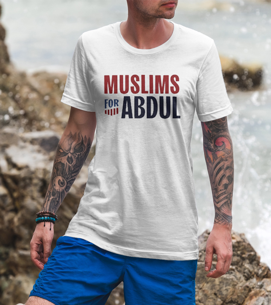 Muslims For Abdul 2026 Election Support Red And Blue T-Shirt