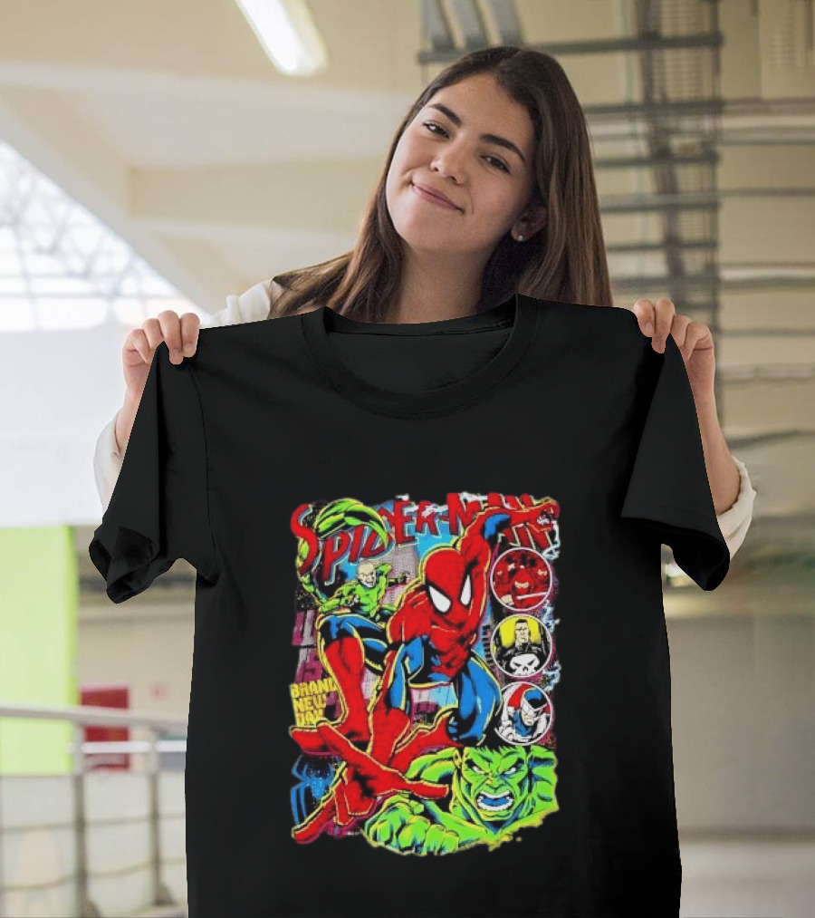 Spider Man Marvel Hulk Punisher Scorpion Ninja Brand New Day T-Shirt