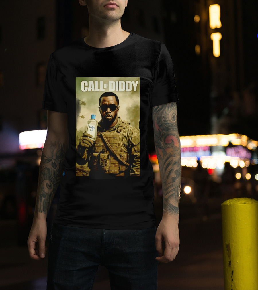 Call Of Diddy Baby Oil Military Humor T-Shirt