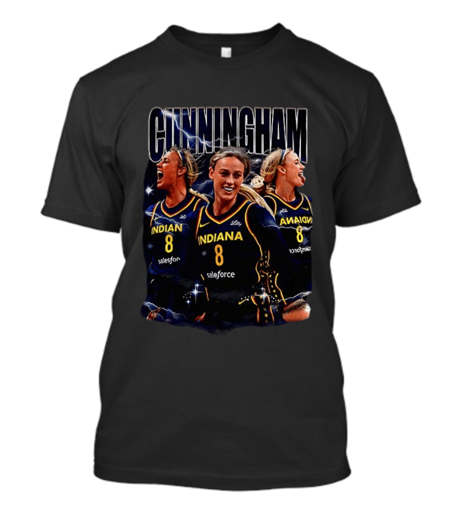 Cunningham 8 Indiana Fever Basketball Salesforce Sports T-Shirt