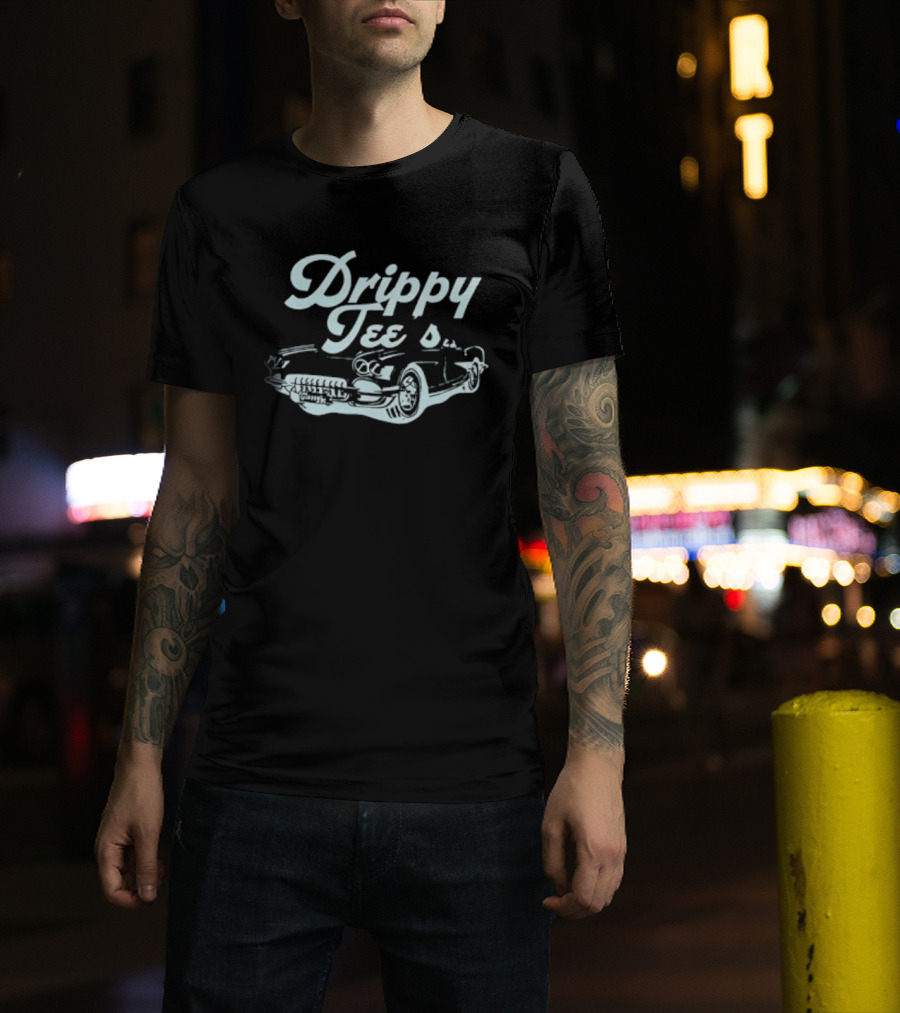 Drippy Tees 1958 Chevrolet Corvette Classic Car T-Shirt
