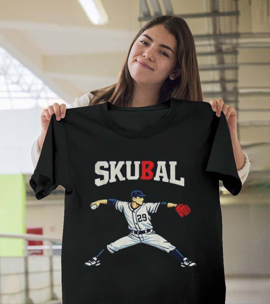 Tarik Skubal 29 Baseball Pitcher Pose MLB Action T-Shirt