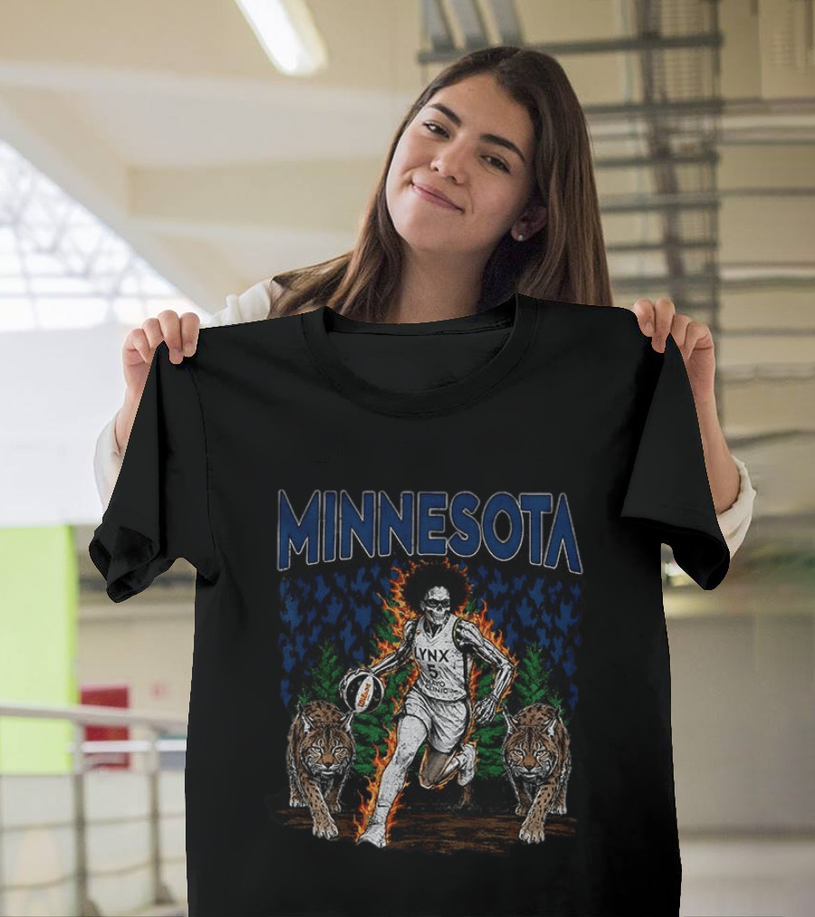 Minnesota Lynx WNBA Basketball Skull With Lynxes Game Day 2026 T-Shirt