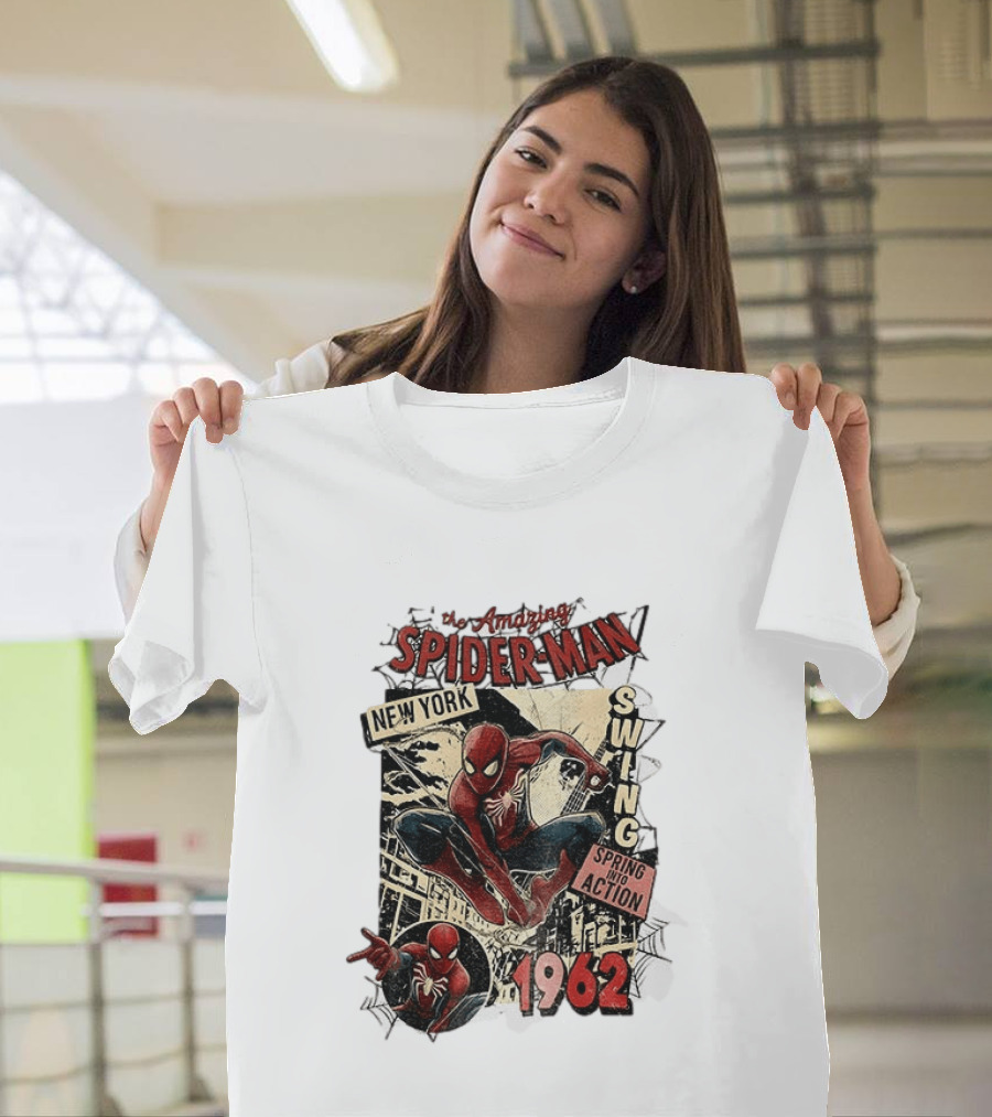 Amazing Spider Man New York Swing Spring Into Action 1962 T-Shirt