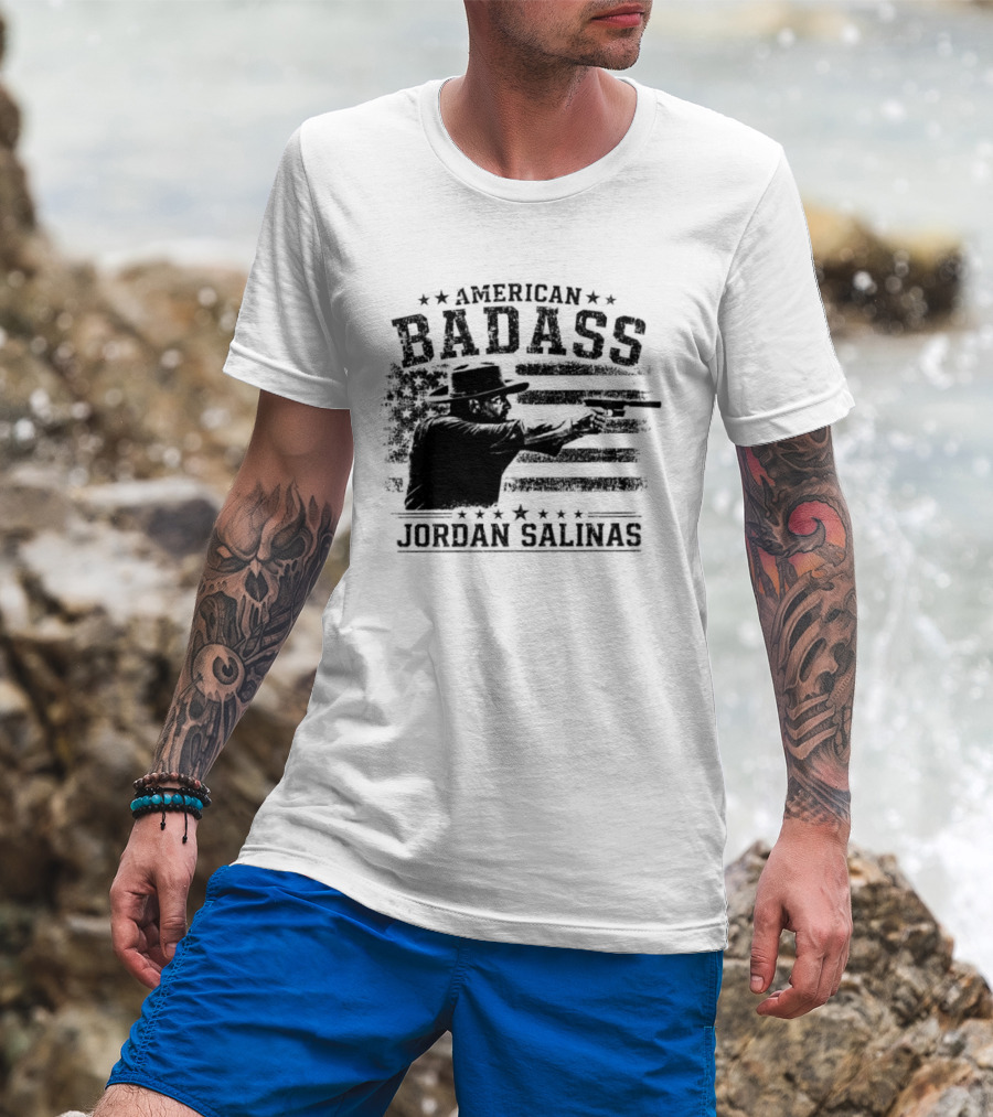 American Badass Jordan Salinas True Patriot USA Flag T-Shirt