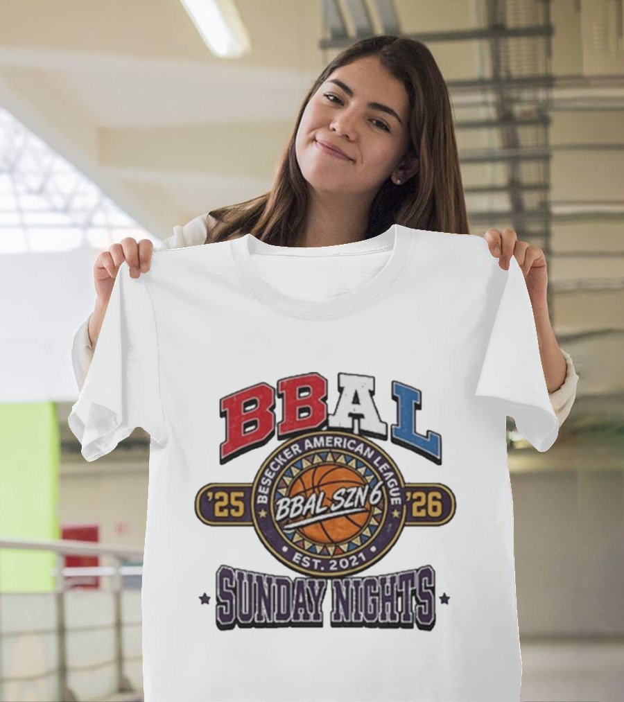 Dave Portnoy Besecker American League BBAL SZN 6 Sunday Nights 2025 2026 T-Shirt