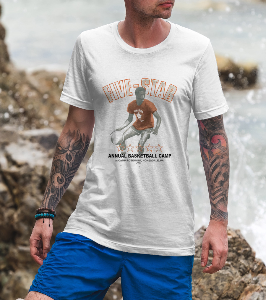 FIVE STAR Annual Basketball Camp At Camp Rosemont Honesdale PA T-Shirt