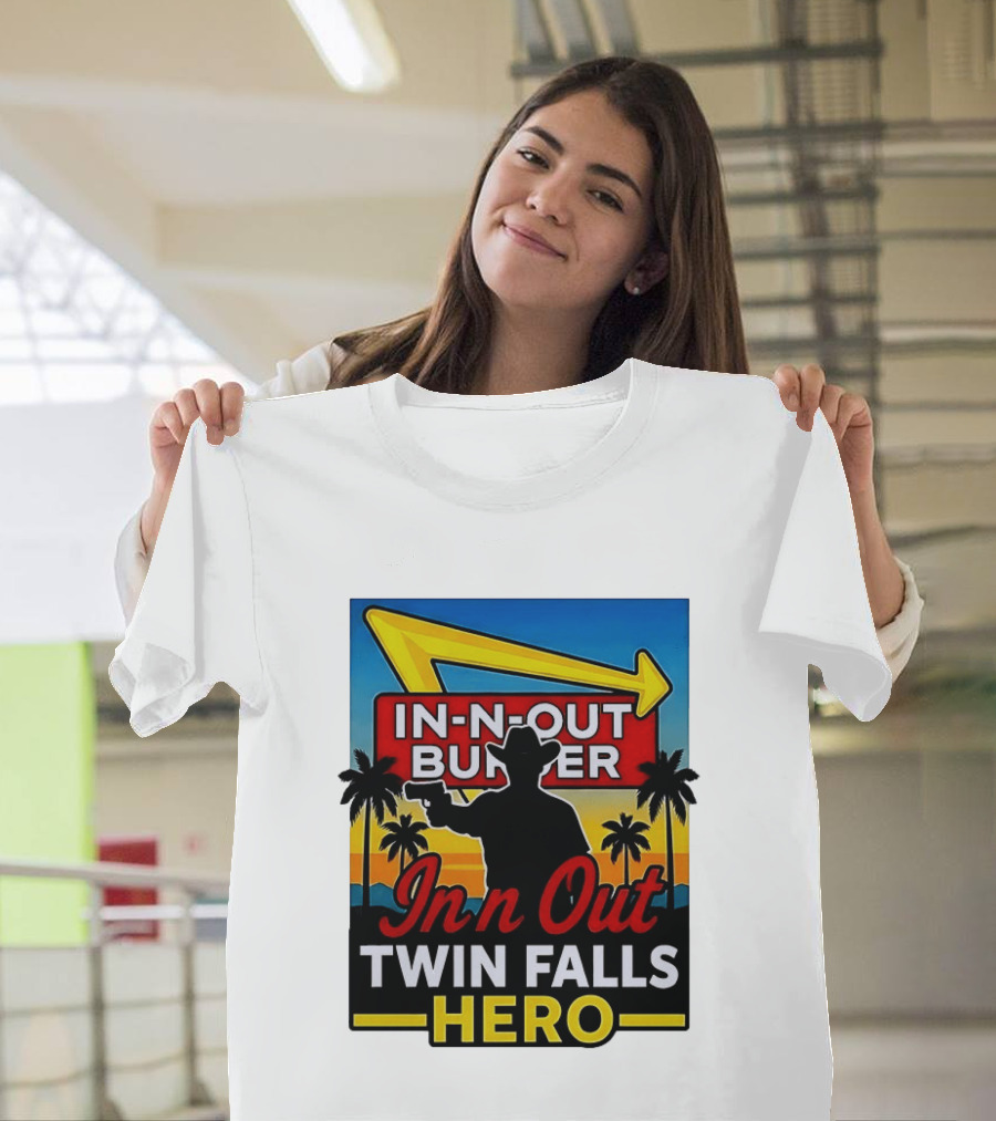 In N Out Burger Twin Falls Hero Western Sunset T-Shirt