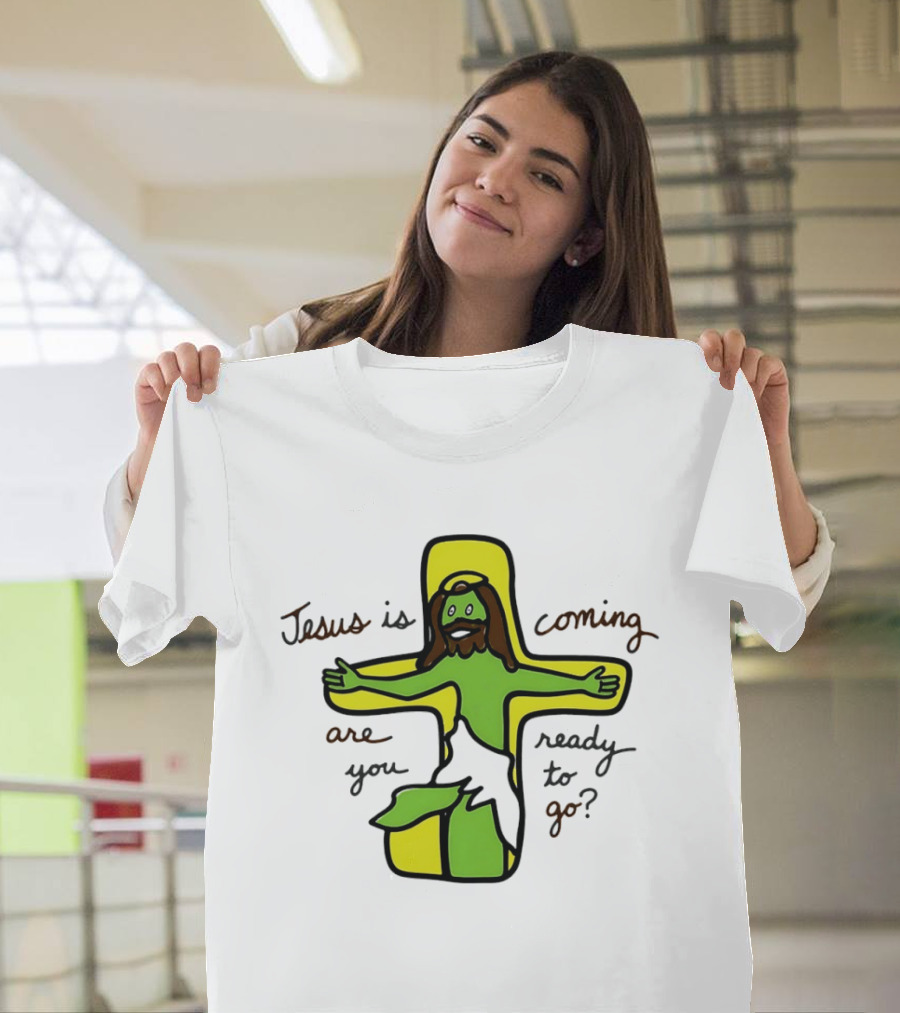 Jesus Is Coming Are You Ready To Go Cross Doodle T-Shirt