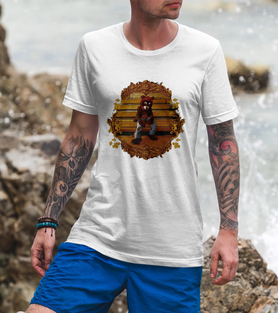 Kanye West The College Dropout Bear Seated In Ornate Frame T-Shirt