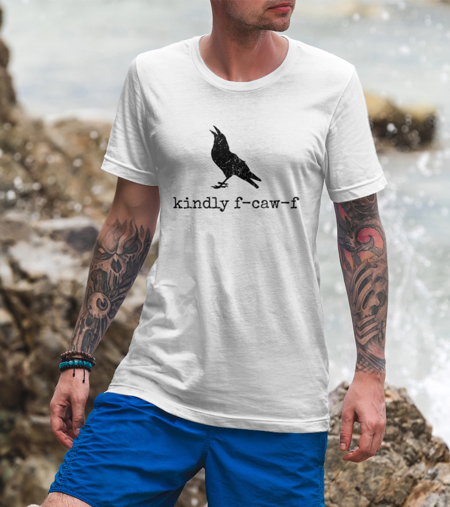 Raven Kindly F Caw F Silhouette Meme T-Shirt