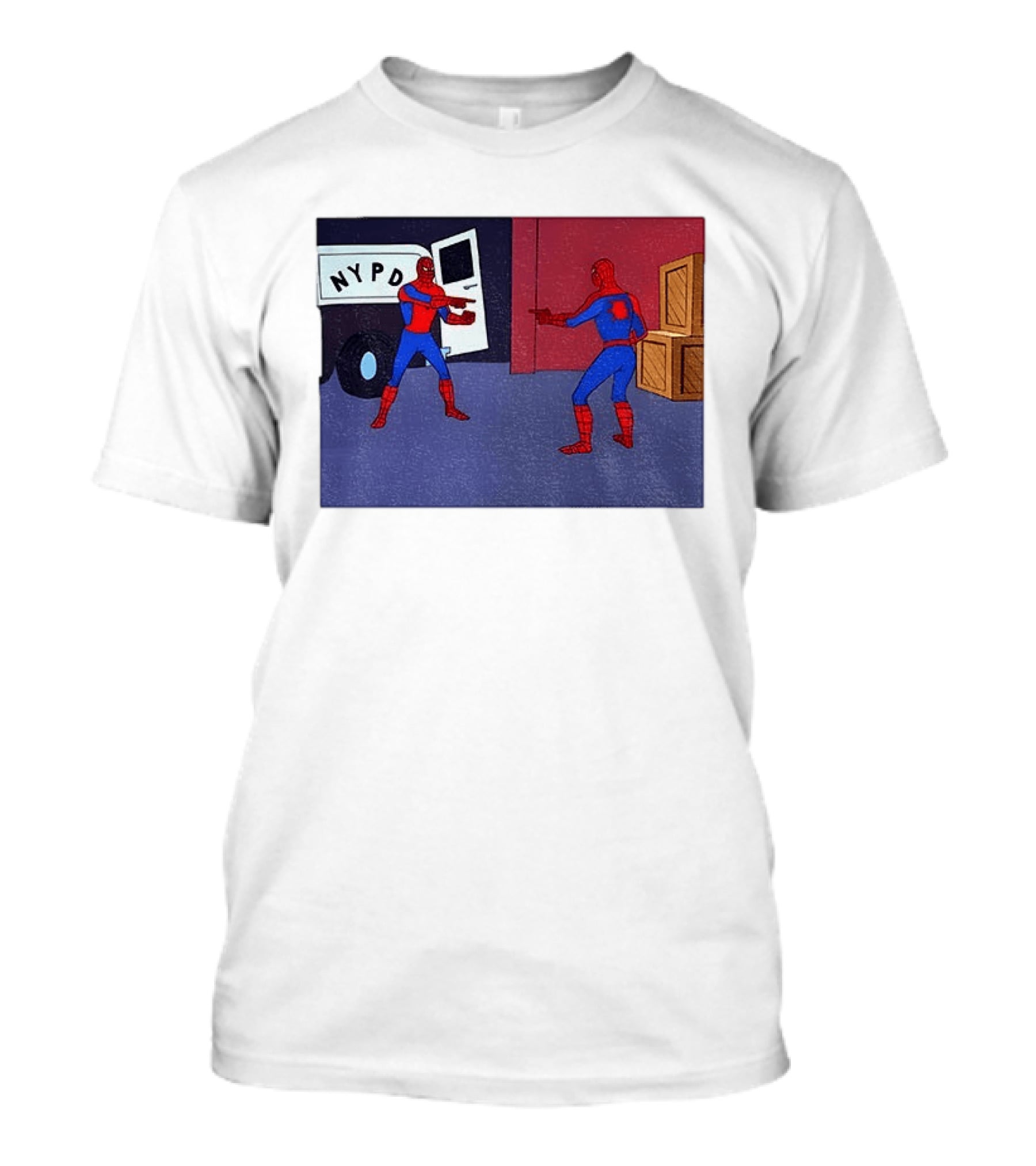 NYPD Spider Man Pointing Meme Twins Scene T-Shirt