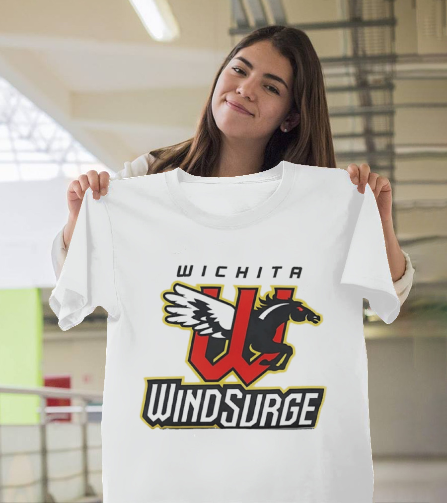 Wichita Wind Surge Black Pegasus Red W T-Shirt
