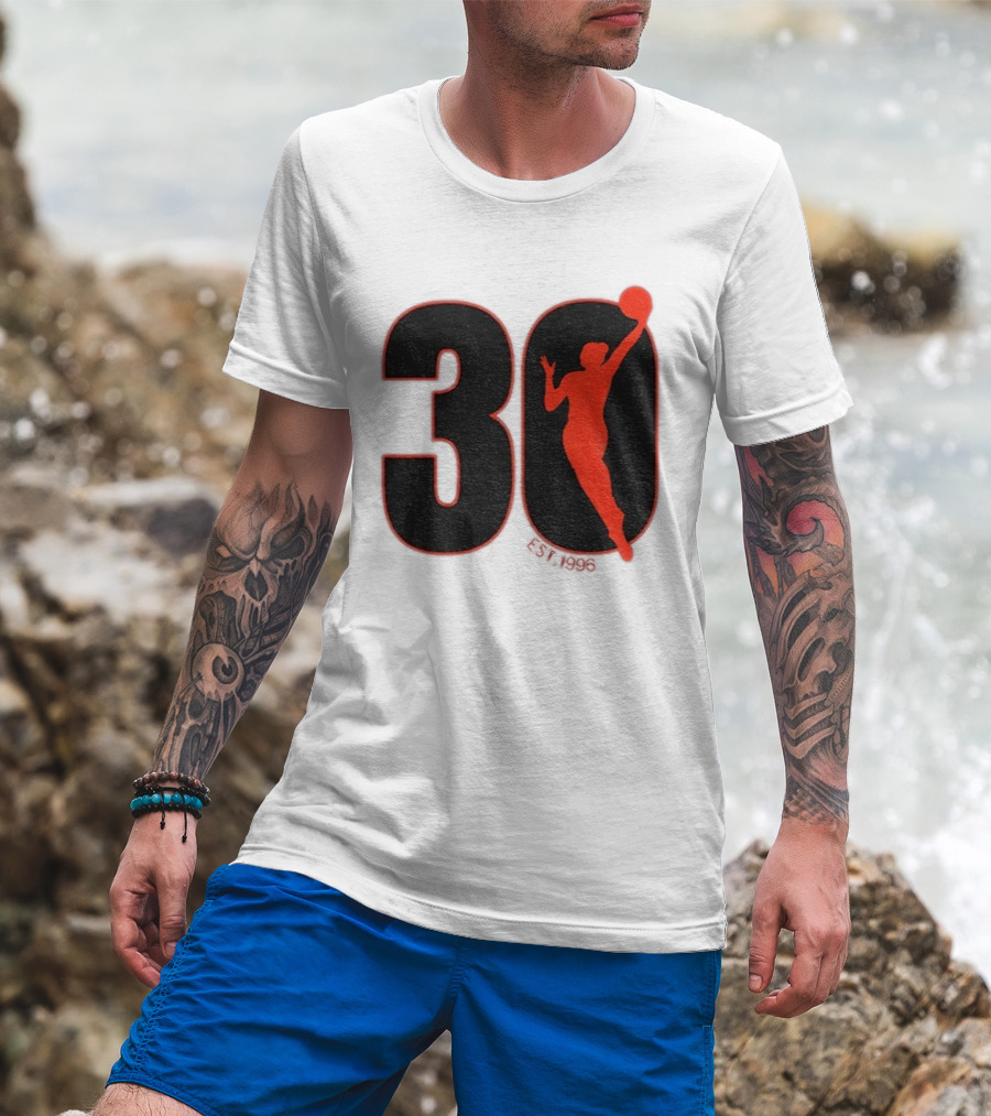 WNBA 30th Anniversary 1996 Basketball Player T-Shirt