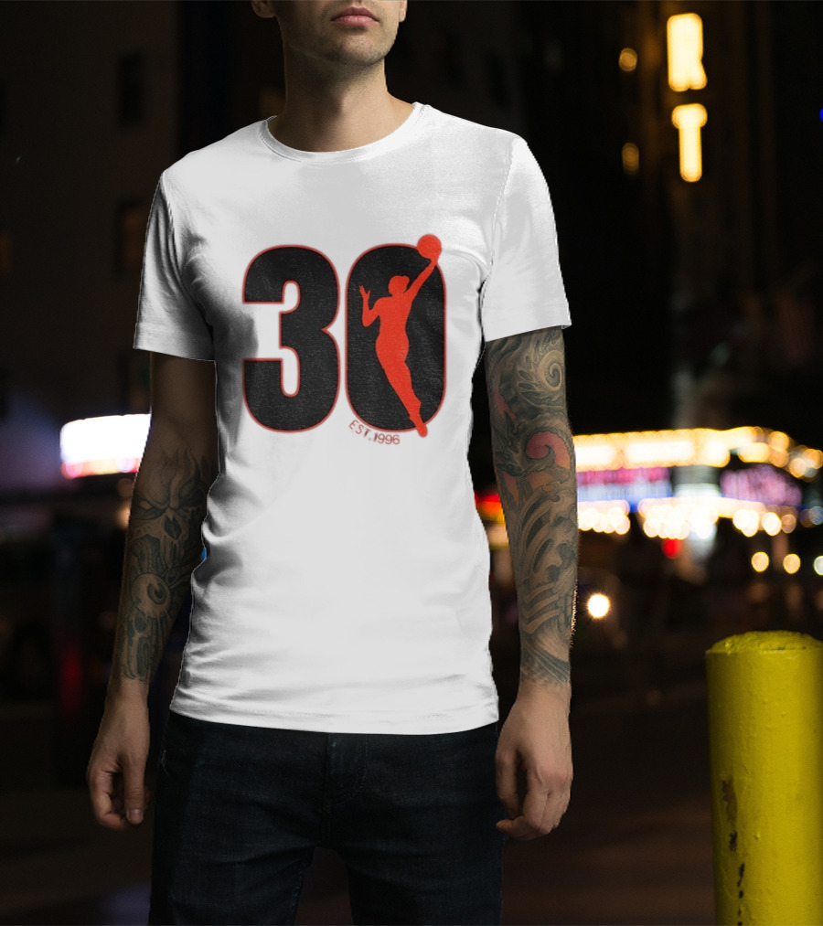 WNBA 30th Anniversary 1996 Basketball Player T-Shirt