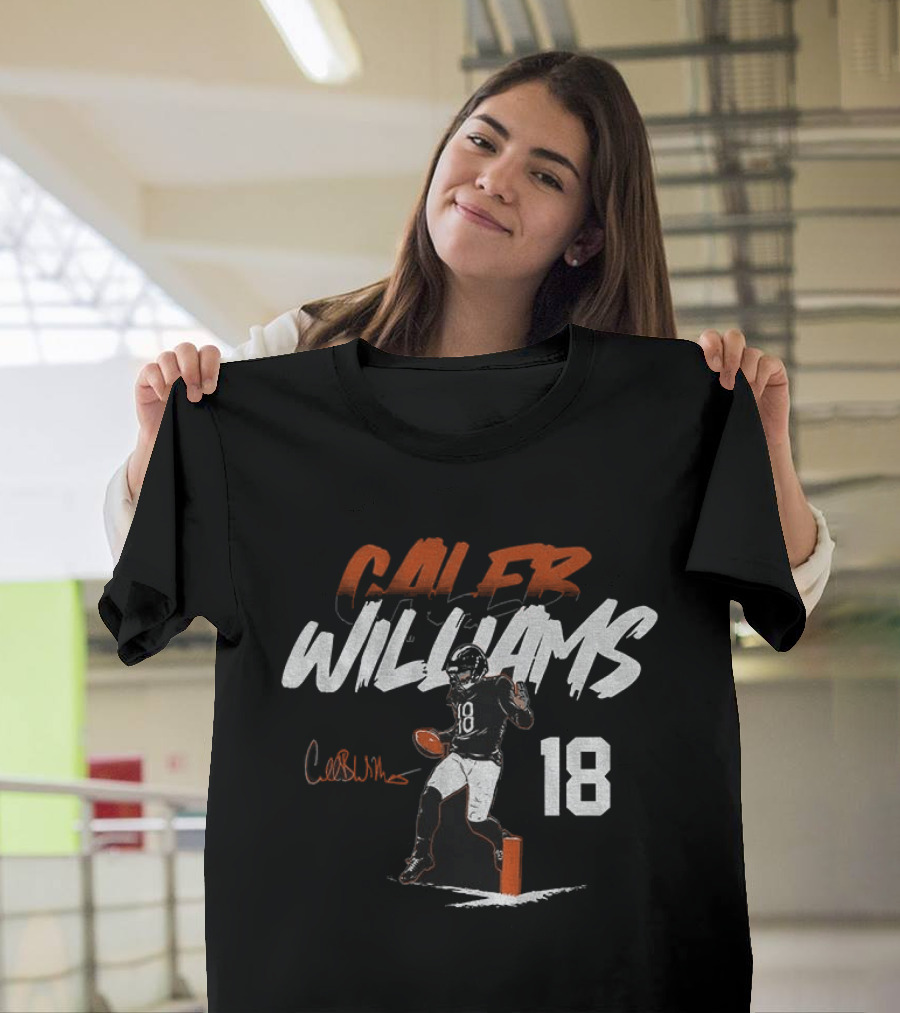 Caleb Williams Chicago Football Number 18 Pose Player T-Shirt