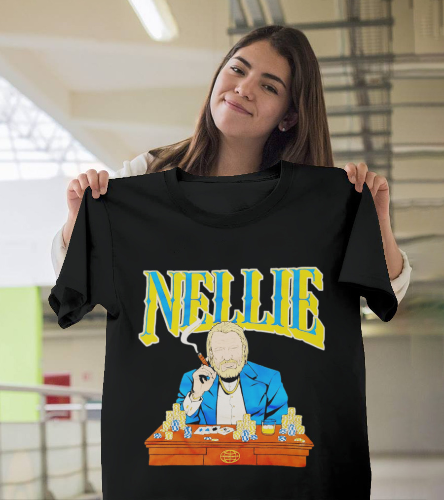 Nellie Warriorsworld Don Nelson Poker Scene Cigar Golden State Coach T-Shirt