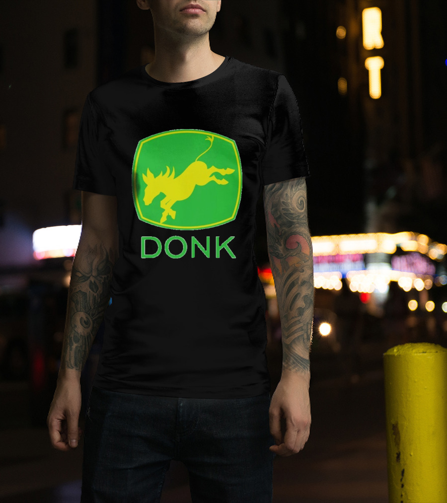 Donk Green And Yellow Farming Donkey T-Shirt