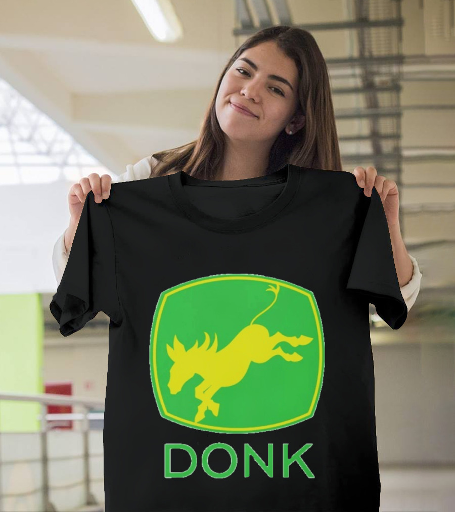 Donk Green And Yellow Farming Donkey T-Shirt
