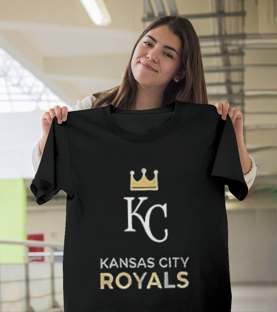 Kansas City Royals Skull Bat Crossed Baseball KC Crown T-Shirt