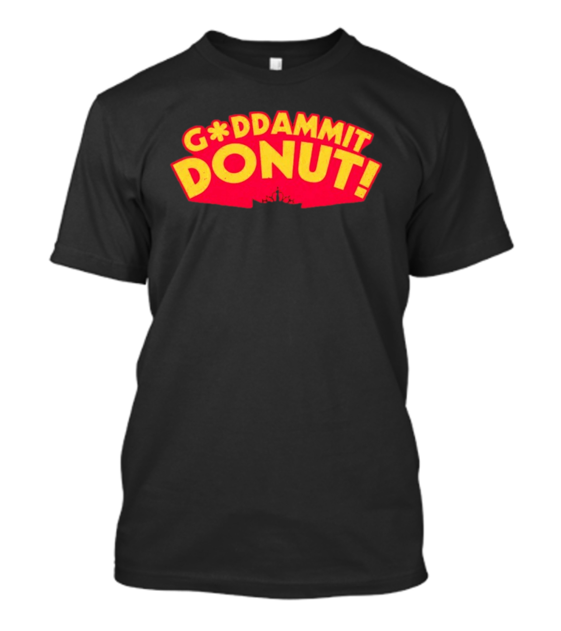 Gddammit Donut Goddammit Crown Starburst Red Yellow T-Shirt
