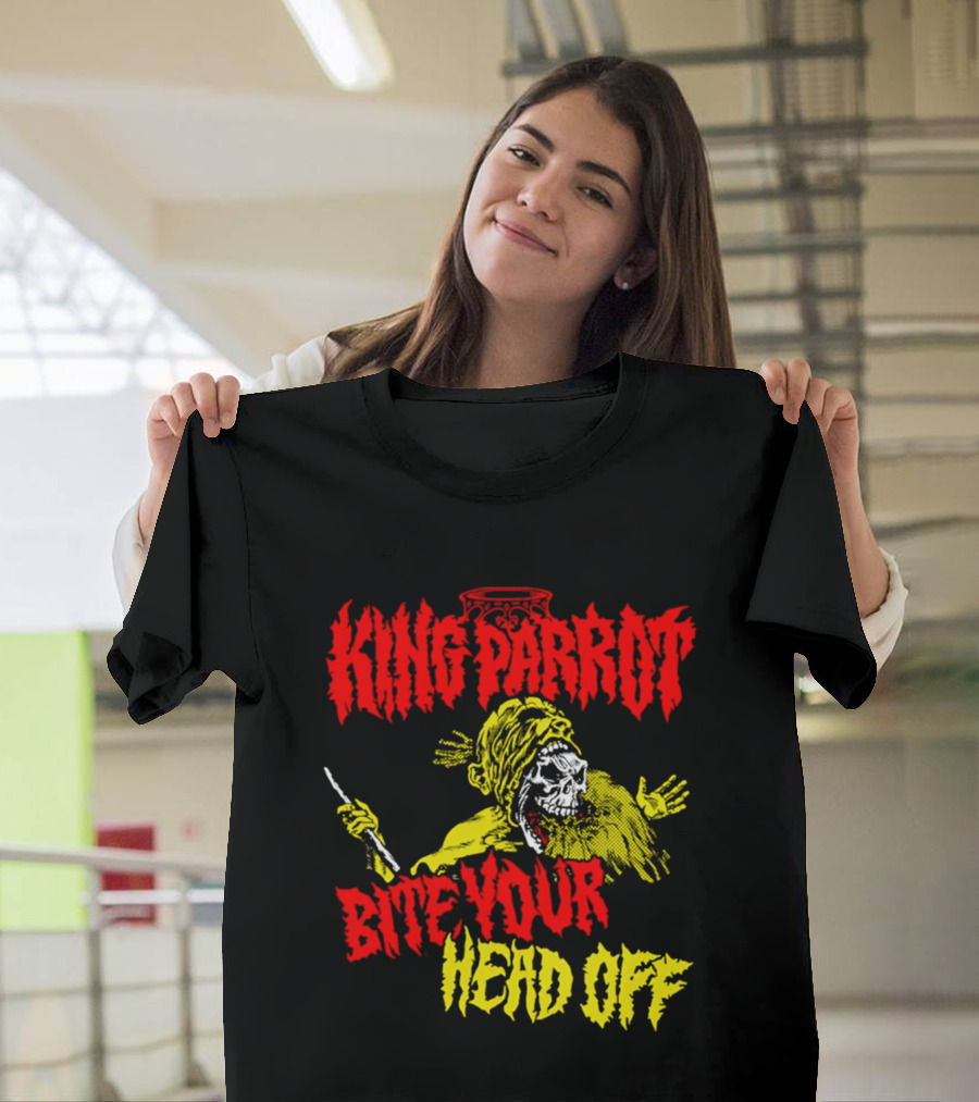 King Parrot Bite Your Head Off Skull And Creature T-Shirt