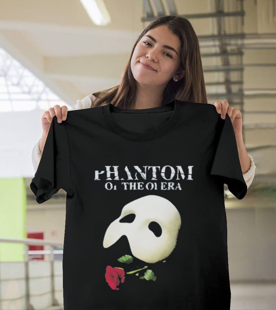 Phantom Of The Opera Mask Red Rose T-Shirt