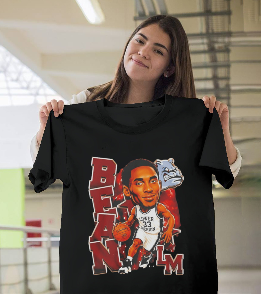 Kobe Bryant Lower Merion Aces Bean Spalding NBA Basketball LM Bulldog T-Shirt