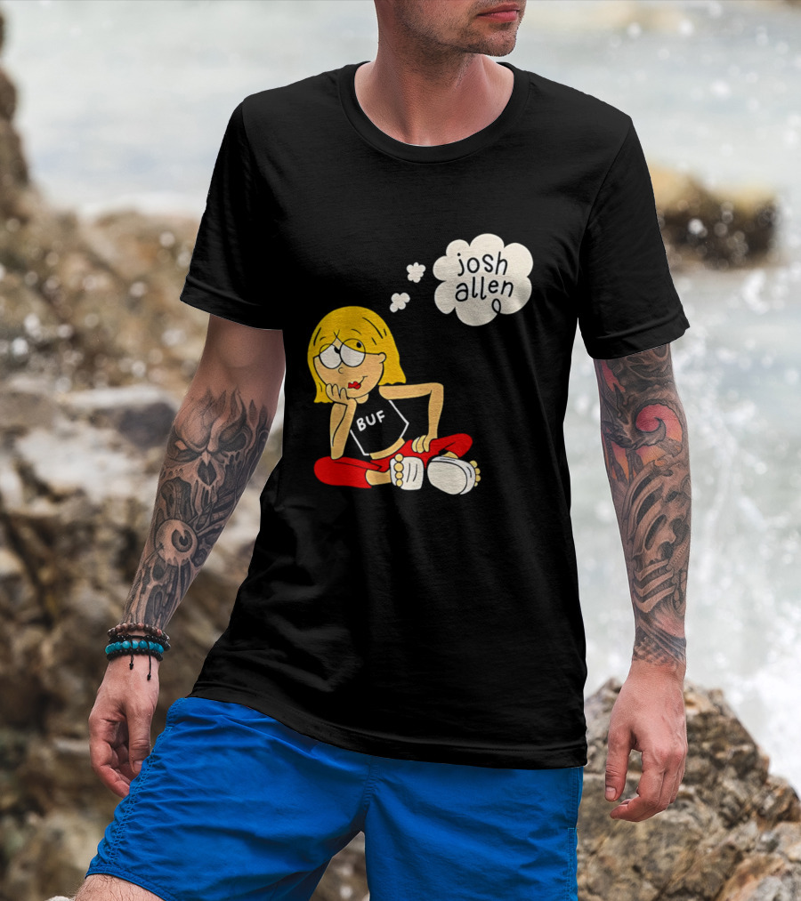 Lizzie McGuire BUF Josh Allen Dreaming Cartoon T-Shirt