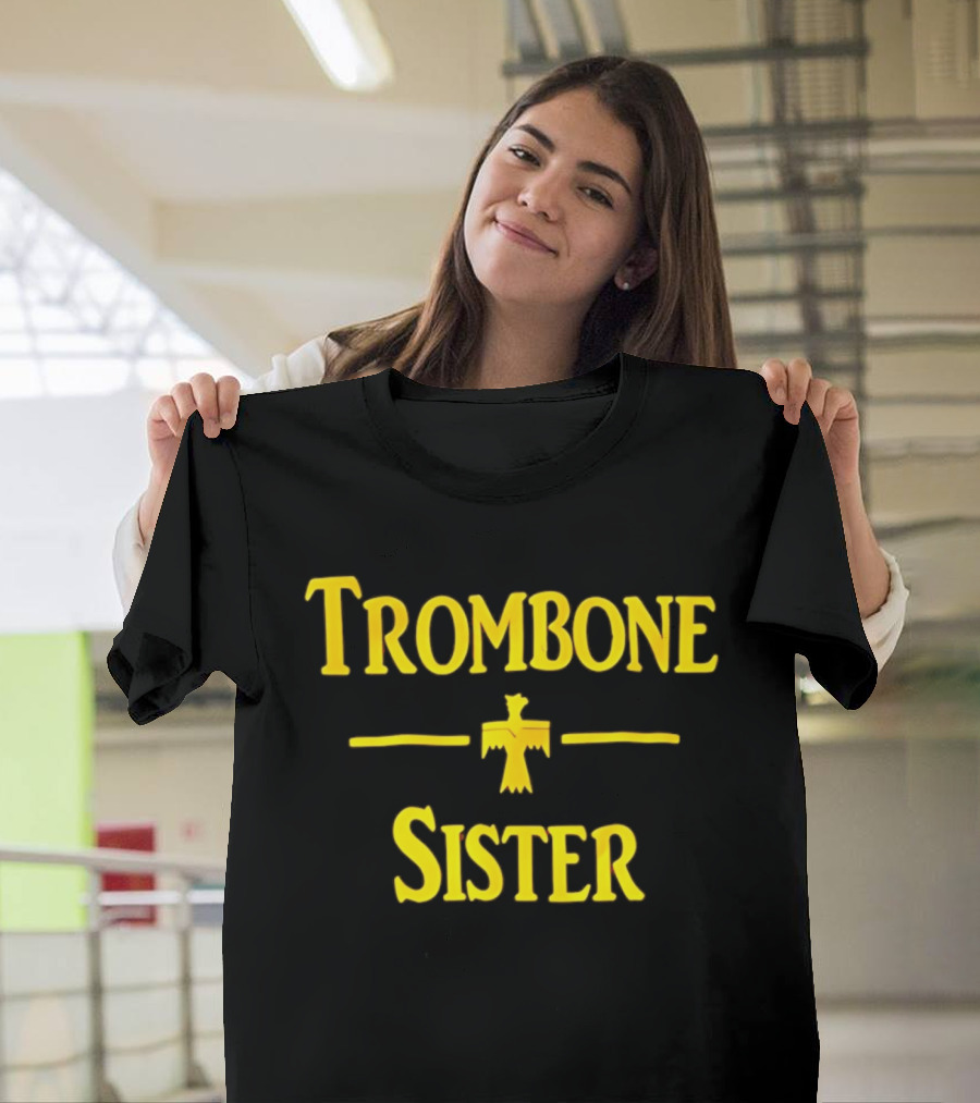 Trombone Sister Yellow Thunderbird Between Lines T-Shirt