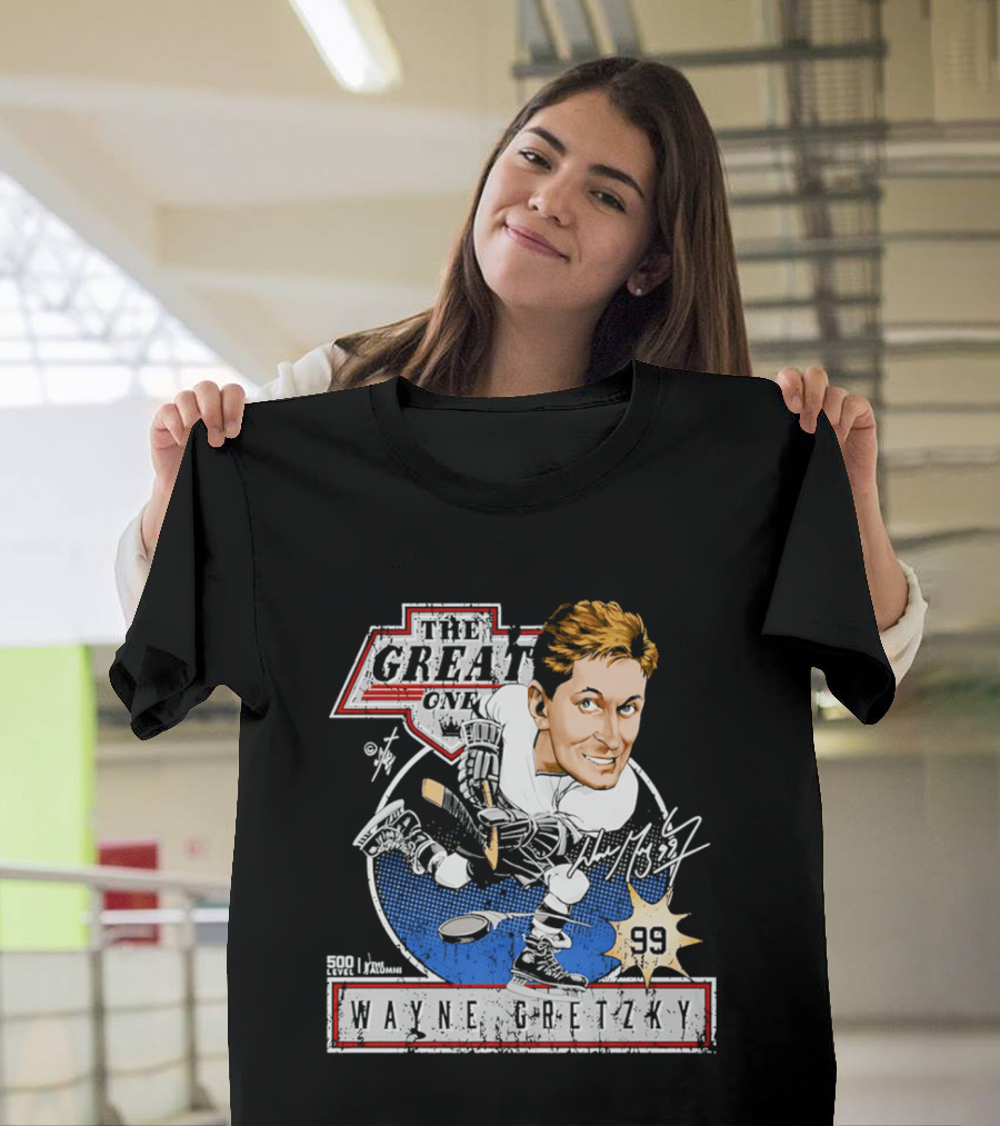 Wayne Gretzky The Great One Los Angeles Kings Caricature Bruce Stark Collection 99 T-Shirt