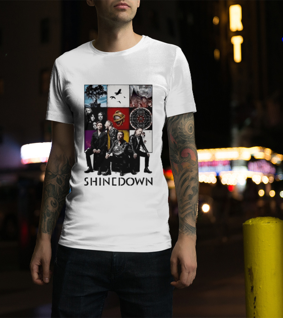 Shinedown Us And Them Album Cover Band Members Collage T-Shirt