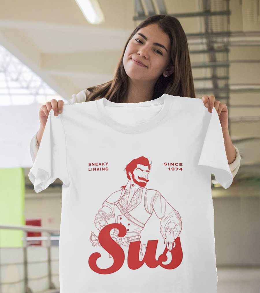 Sneaky Linking Since 1974 Sus Man Red Western T-Shirt