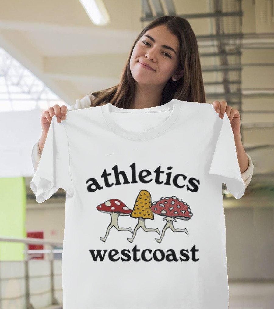 Athletics West Coast Fun Run Mushrooms Running T-Shirt