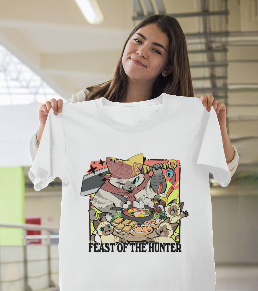 Feast Of The Hunter Cats Cooking Sushi And Food Celebration T-Shirt