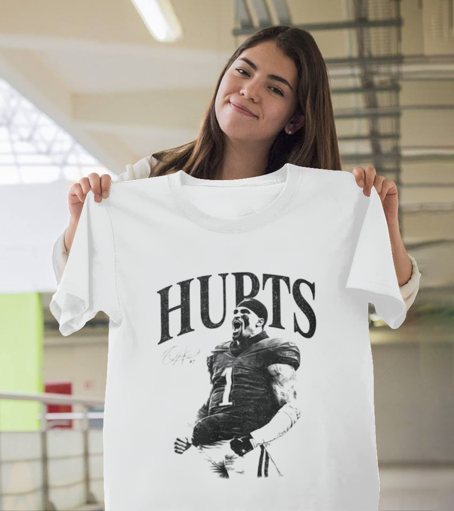Jalen Hurts Philadelphia Eagles Number One Signature Football Player T-Shirt