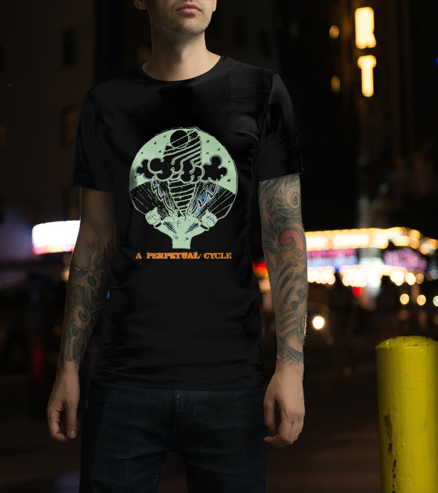 A Perpetual Cycle Tornado 4545 Hands Clouds Stars T-Shirt