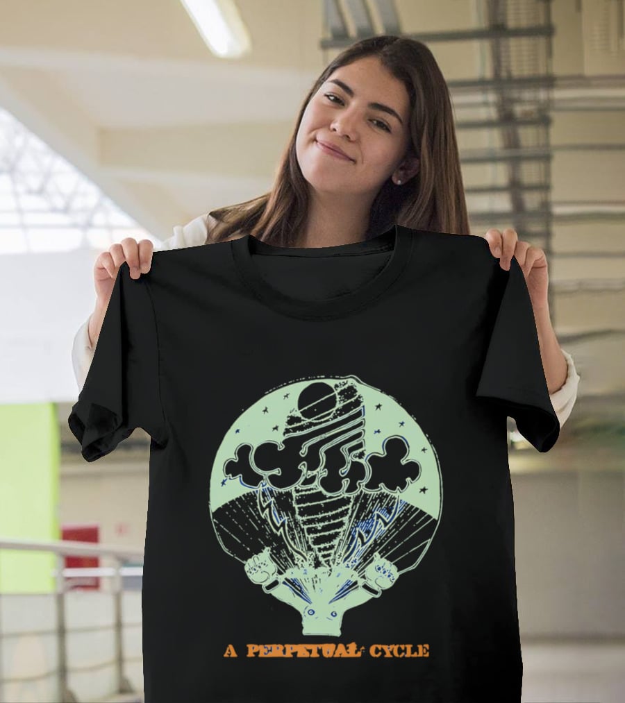 A Perpetual Cycle Tornado 4545 Hands Clouds Stars T-Shirt