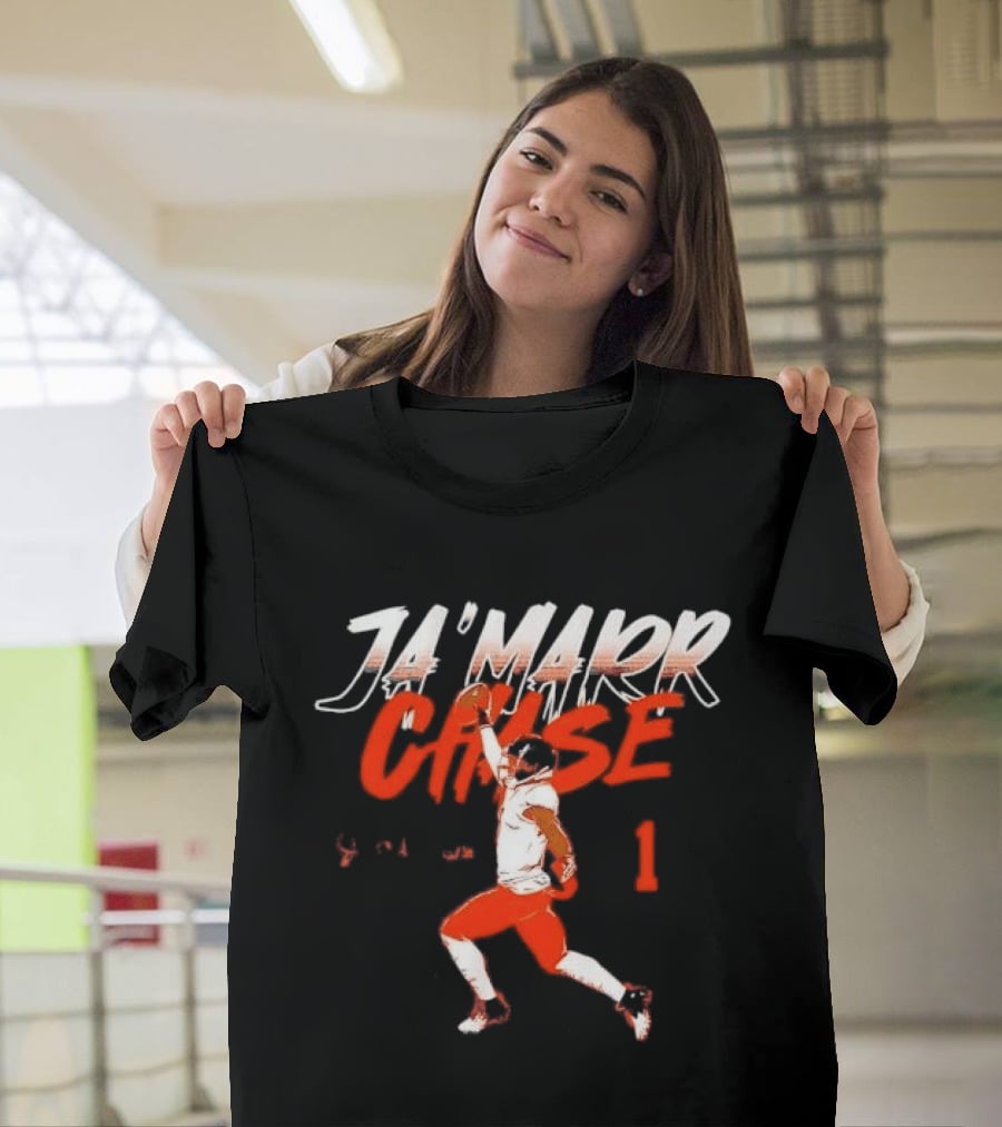 Cincinnati Bengals Ja'Marr Chase One Handed Catch 1 Receiver T-Shirt