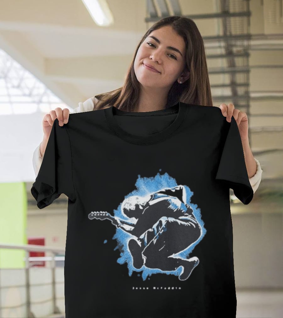 Jesse Mcfaddin Guitarist Blue Splash T-Shirt