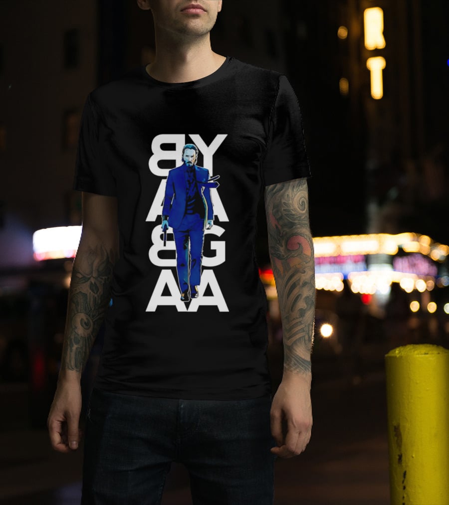 John Wick Baba Yaga Blue Suit Walking Gun T-Shirt