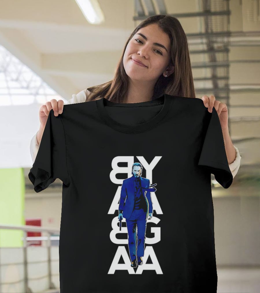 John Wick Baba Yaga Blue Suit Walking Gun T-Shirt