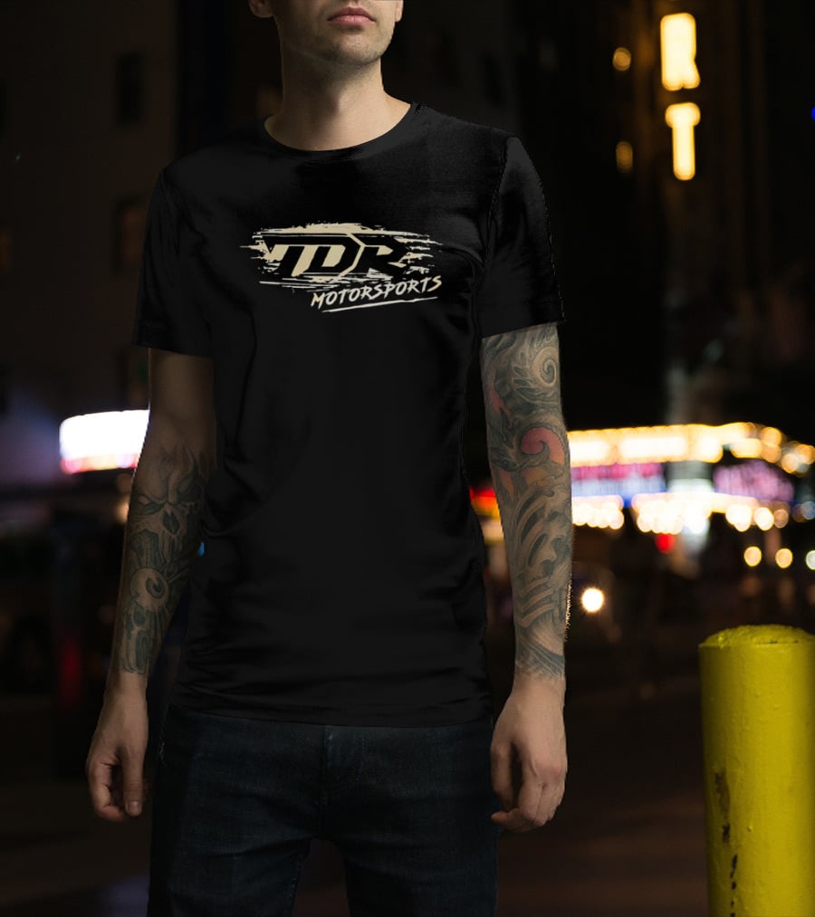 TDR Motorsports Distressed Brushstroke Paint Splatter Banner T-Shirt