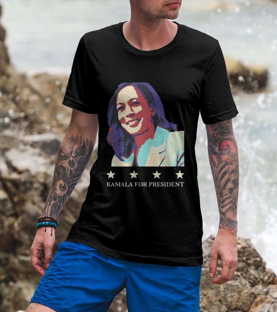 Kamala For President Pop Political Four Star T-Shirt