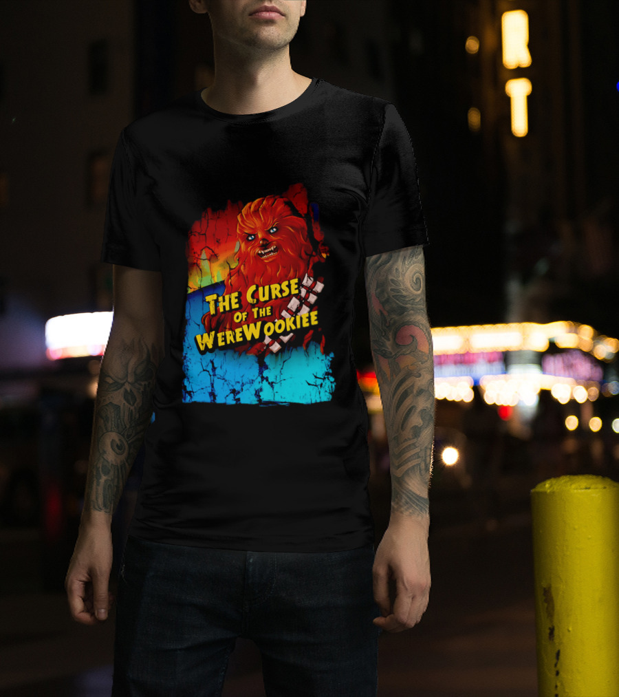 The Curse Of The WereWookiee Retro Horror Monster Mashup T-Shirt
