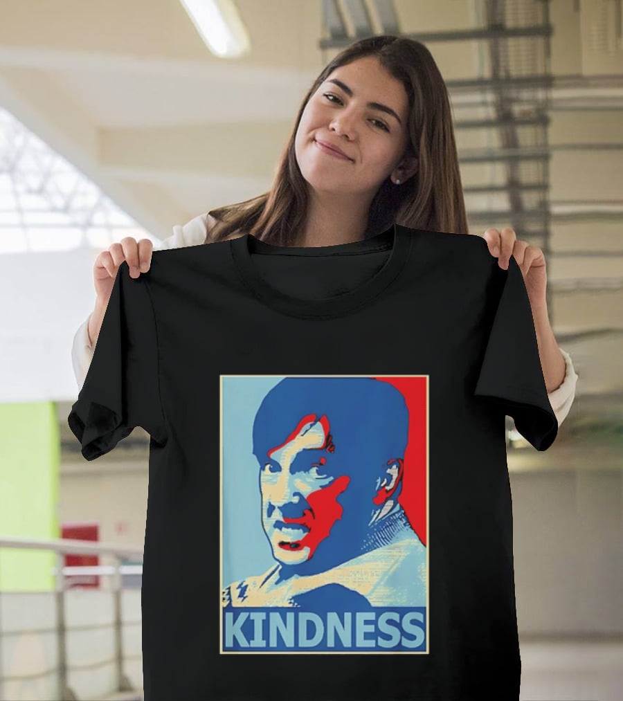 Kindness Mustachioed Man Halftone T-Shirt
