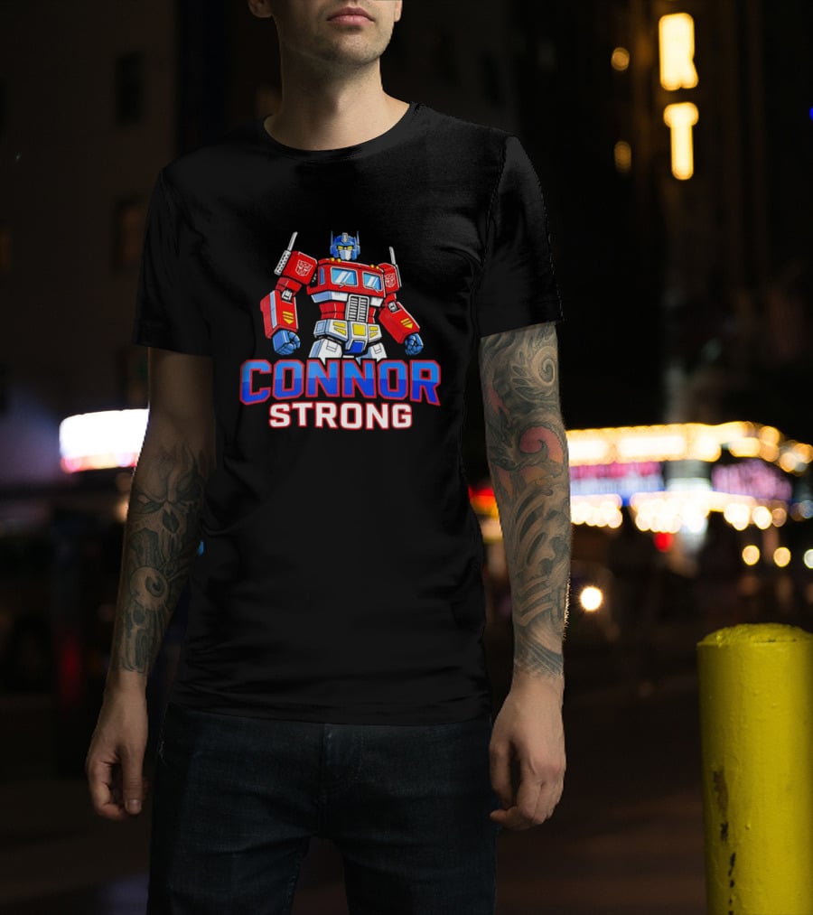 Connor Strong Transformers Optimus Prime Robot Cartoon T-Shirt