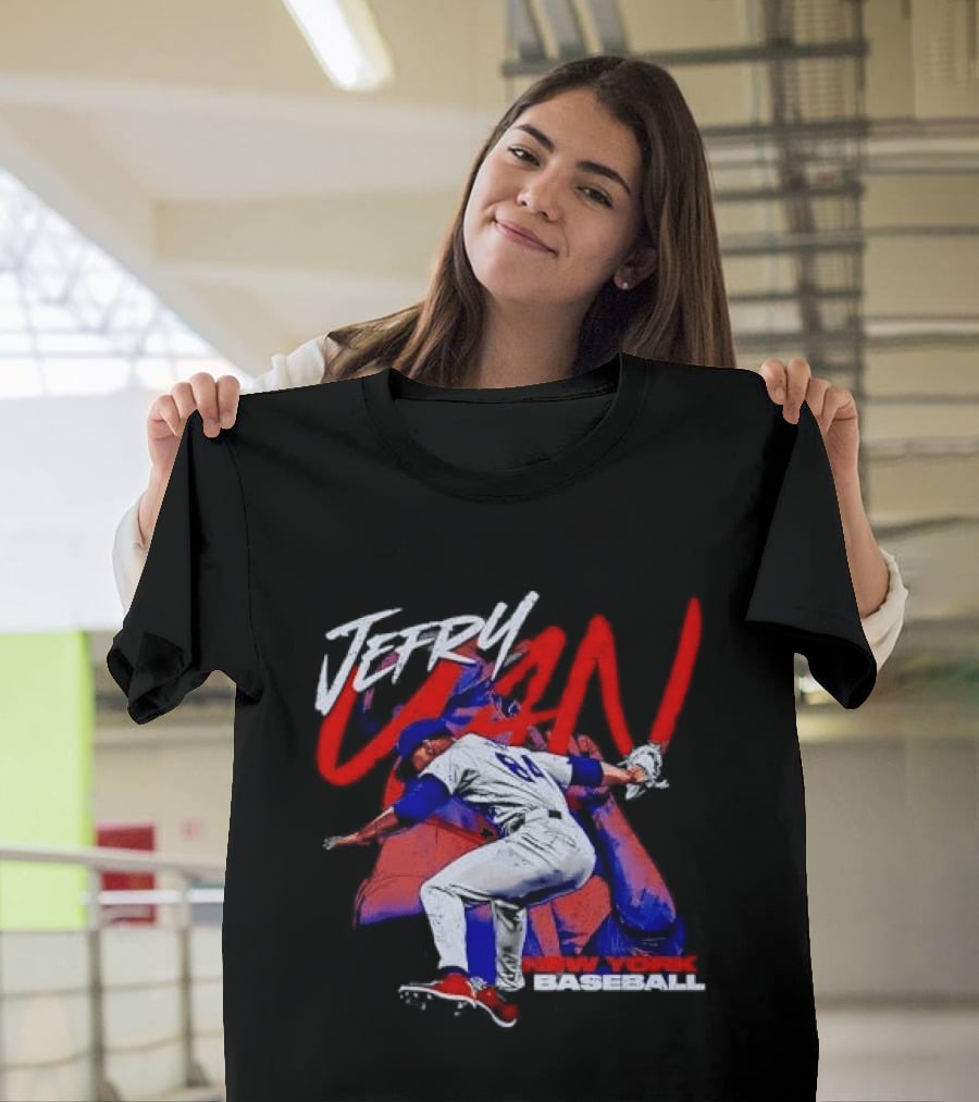 Jefry Yan New York Baseball Bootleg Pitcher Action Photo T-Shirt