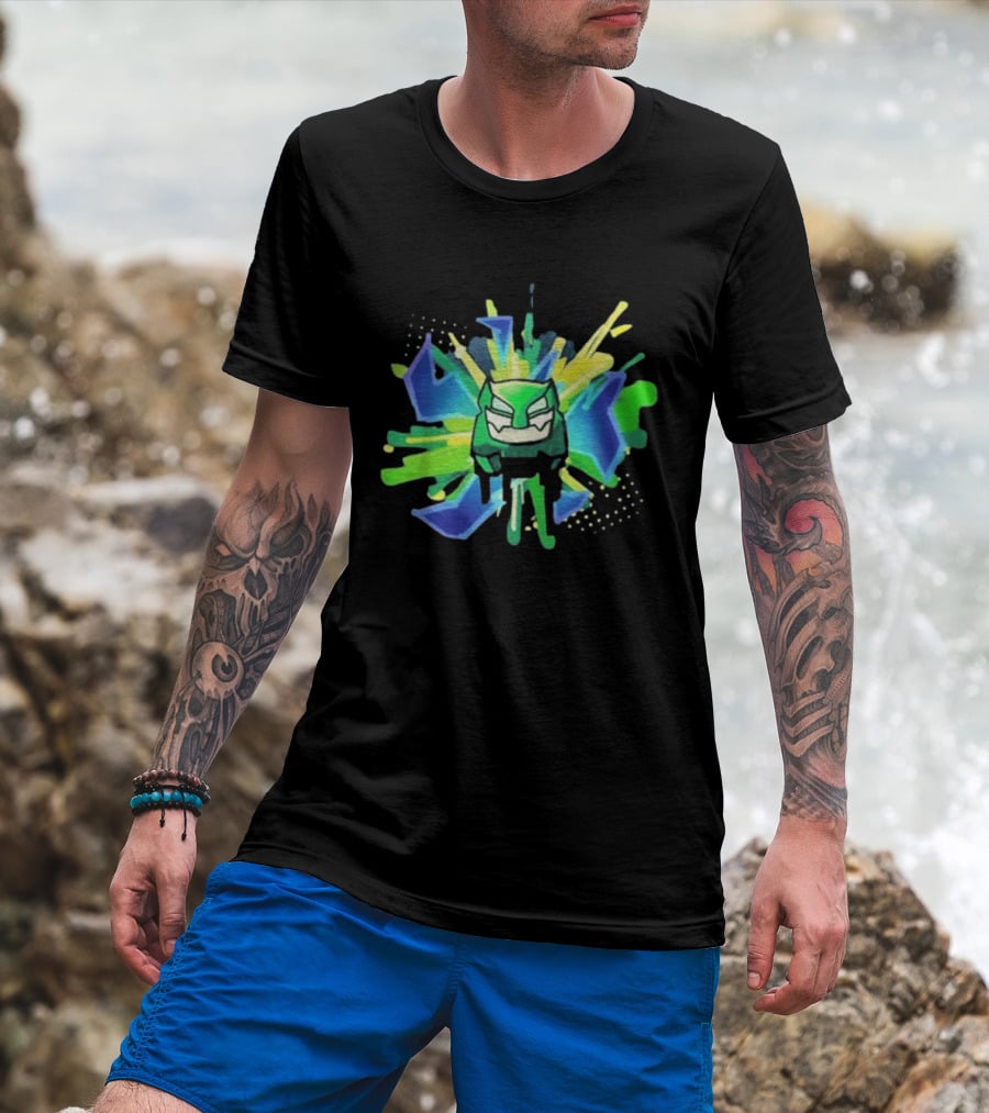 Vortrox Graffiti Green Blue Splash T-Shirt
